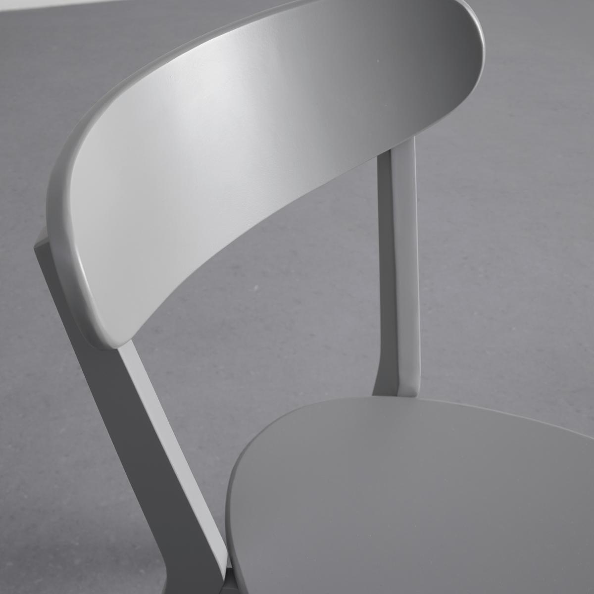 Stuhl-Set Lorca Grau Holz massiv - Grau, MODERN, Holz (45/79/52cm) - Bessagi Home