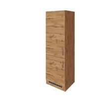 Held Kühlschrank Umbauschrank Kombi ca. 60 cm Anthrazit - Chromfarben/Eichefarben, MODERN, Holzwerkstoff/Metall (60/200/60cm) - Held
