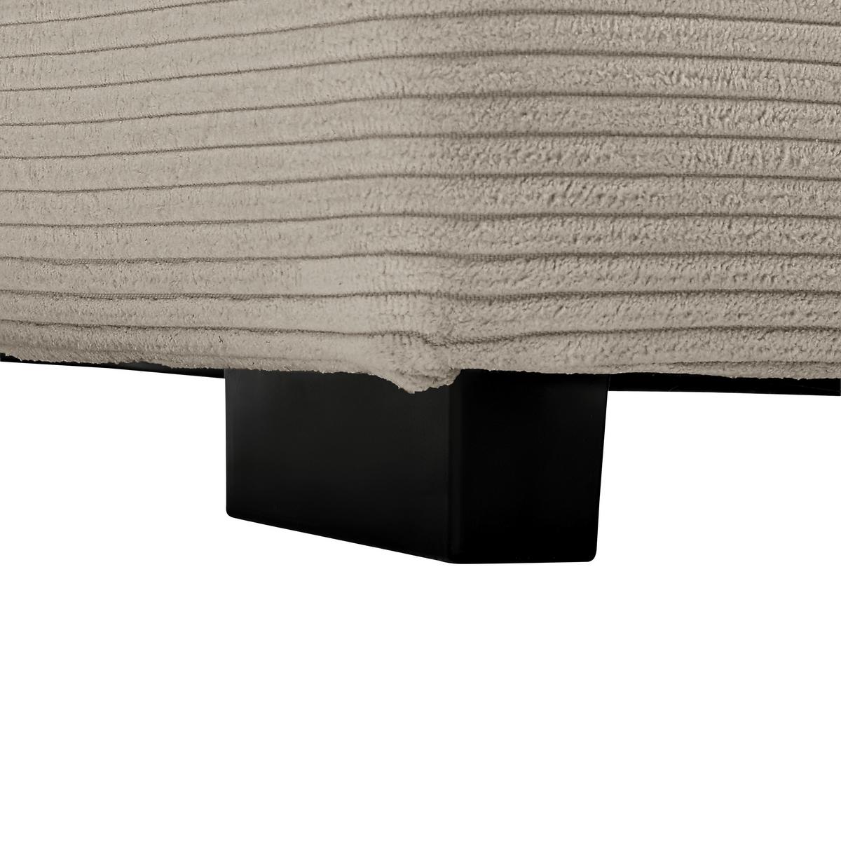 Ecksofa Pedro Taupe - Taupe/Schwarz, MODERN, Kunststoff/Textil (190/300cm) - Mömax