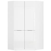 Ormar Kutni Max - bijela/siva, Konvencionalno, drvni materijal/plastika (117/210/104cm) - Modern Living