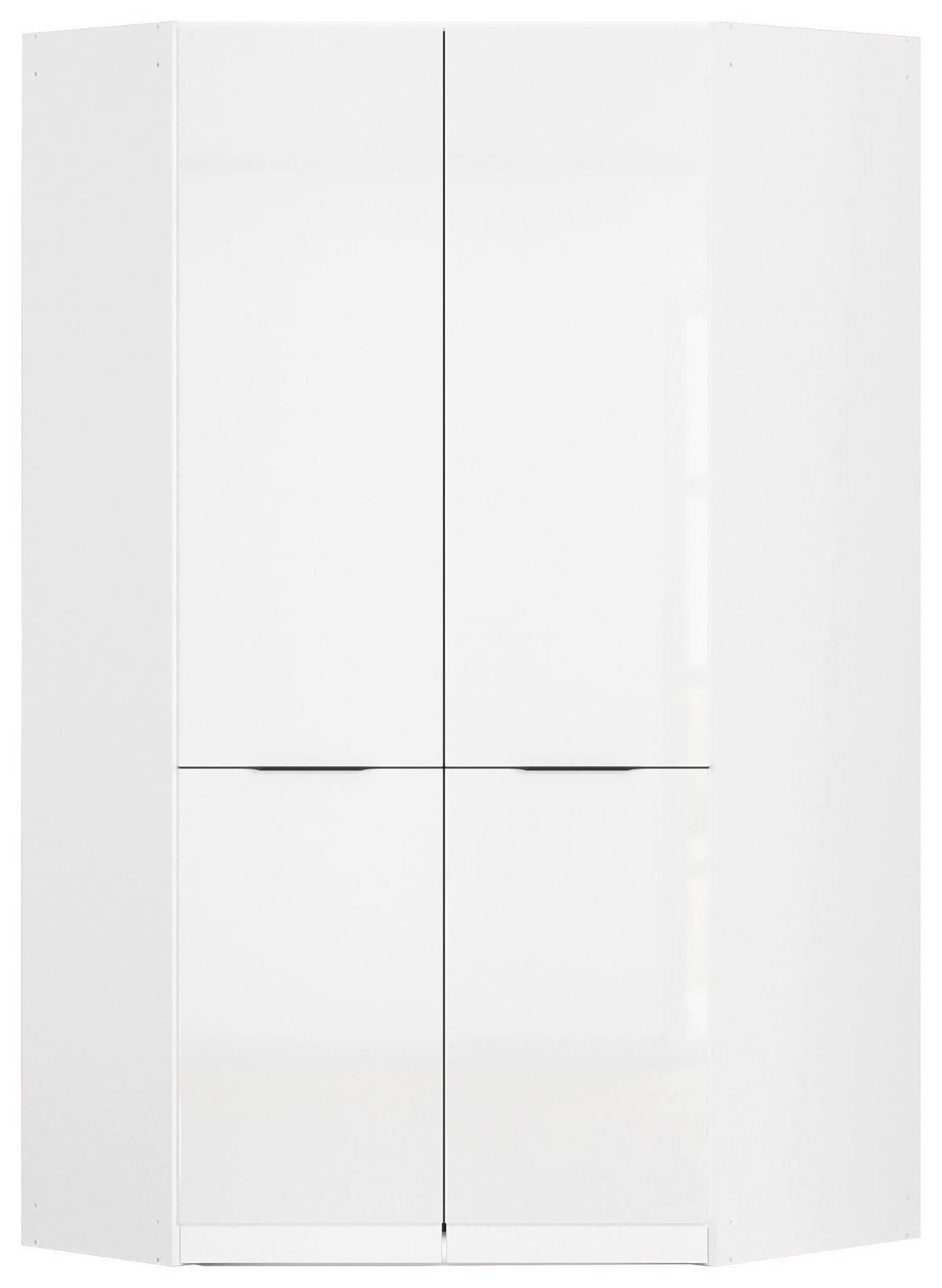 Ormar Kutni Max - bijela/siva, Konvencionalno, drvni materijal/plastika (117/210/104cm) - Modern Living