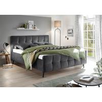 Polsterbett in Anthrazit ca. 280x200 cm 'Mario C' - Anthrazit/Schwarz, Basics, Holz/Holzwerkstoff (180/200cm) - MID.YOU