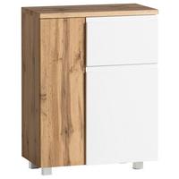 Unterschrank "Varese" VARESE - Eiche Wotan/Weiß, MODERN, Holzwerkstoff (65/79/35cm) - Held