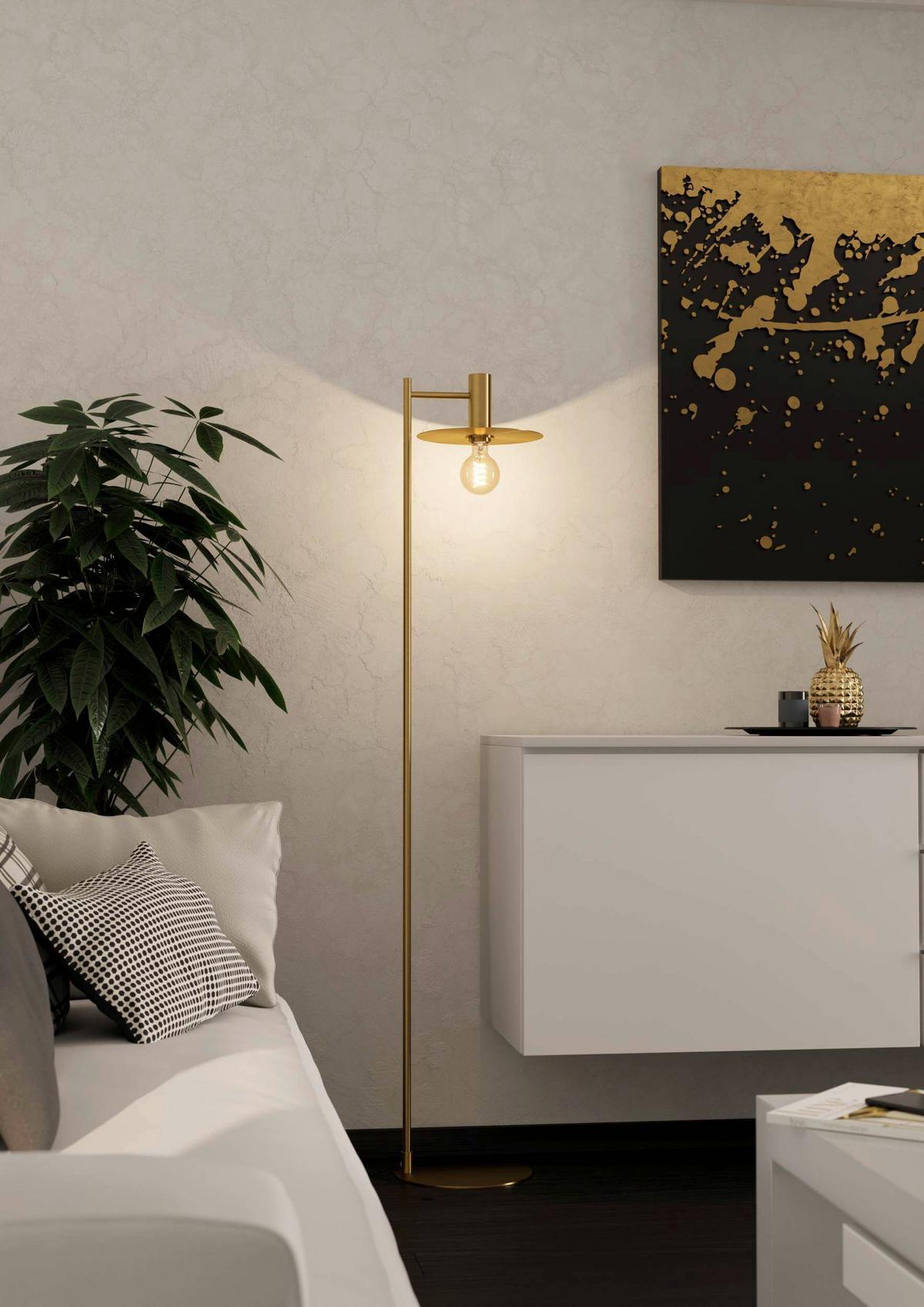 Stehleuchte 900735_escandell - Messingfarben, Design, Metall (27/25/156cm) - Eglo
