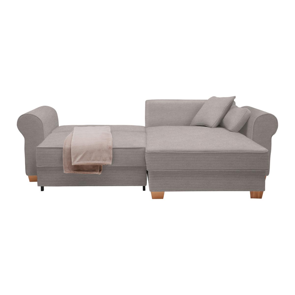 Wohnlandschaft Angelo Grau - Grau, MODERN, Holz/Holzwerkstoff (255/92/185cm) - Mömax