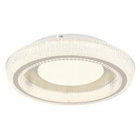 Led Mennyezeti Lámpa 48375-36 - opál/nikkelszínű, Design, műanyag/fém (40/8,5cm) - Globo