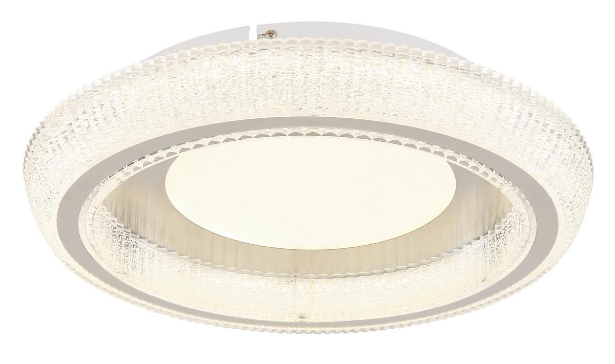 Led Mennyezeti Lámpa 48375-36 - opál/nikkelszínű, Design, műanyag/fém (40/8,5cm) - Globo