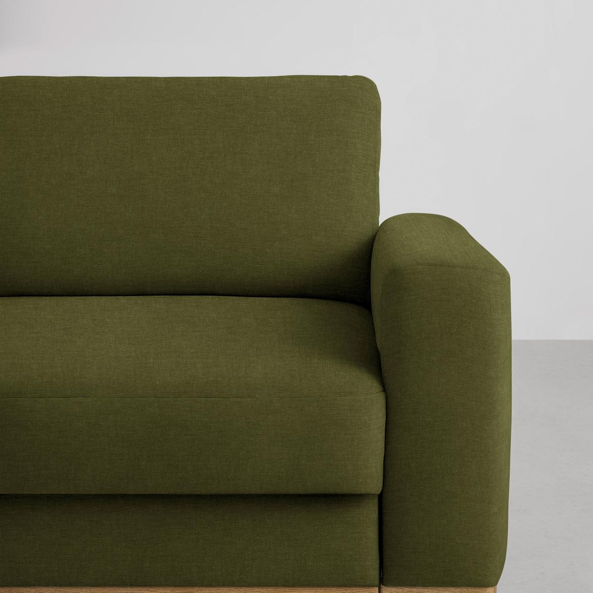 Wohnlandschaft Romeo Grün - Schwarz/Grün, KONVENTIONELL, Textil/Metall (167/87/234cm) - Zandiara