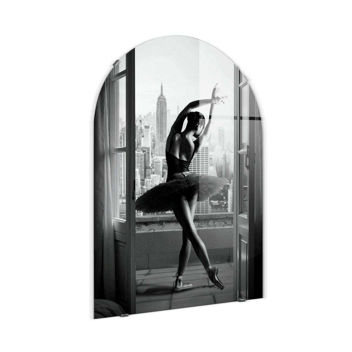 Glasbild Grau/Schwarz/Weiß - Schwarz/Weiß, Basics, Glas/Papier (70/100cm)