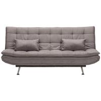 canapé-lit in Grau - gris/couleur argentée, Modern, textile/métal (196/92/98cm) - Mömax