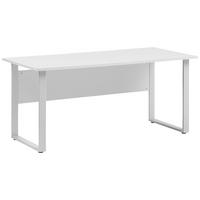 Schreibtisch "Serie 1500" ca 160x65 cm , hellgrau - Hellgrau/Alufarben, KONVENTIONELL, Holzwerkstoff/Metall (160/65/73,2cm) - MID.YOU