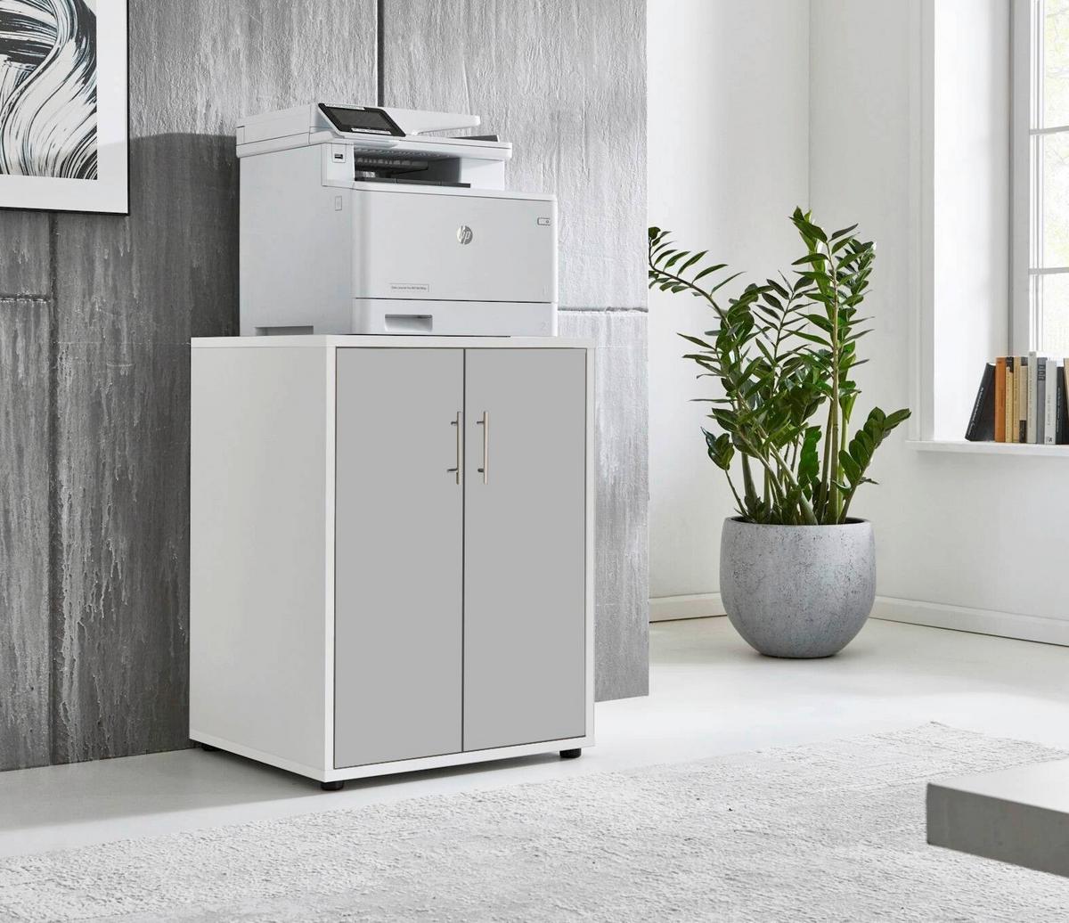 AKTENSCHRANK OFFICE EDITION - Weiß/Grau, LIFESTYLE, Holzwerkstoff (54/74/50cm) - MID.YOU