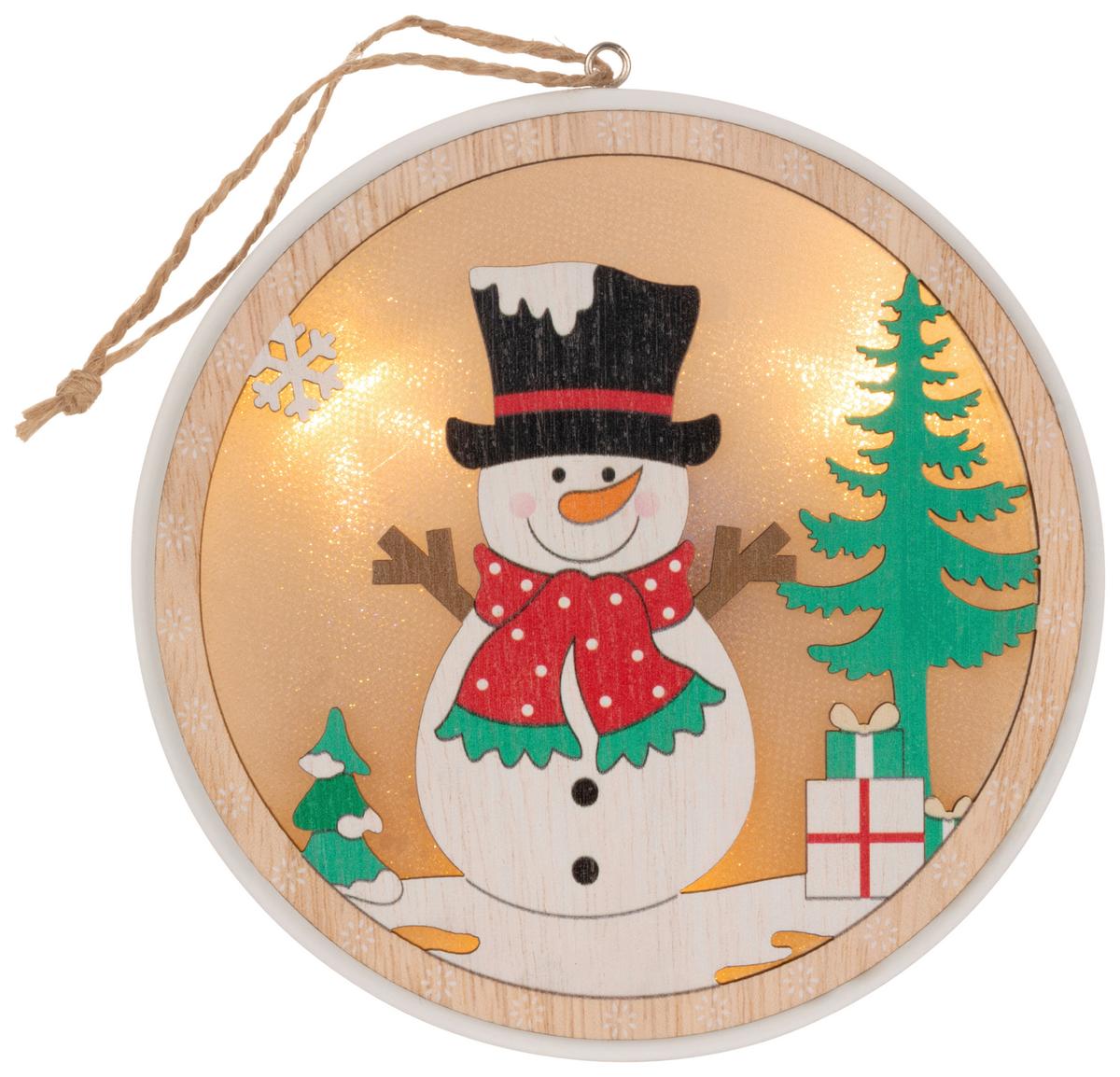 Okrasna Led-svetilka Zimlö -Paz- - rdeča/črna, Konvencionalno, umetna masa/les (13/1,7cm) - Modern Living