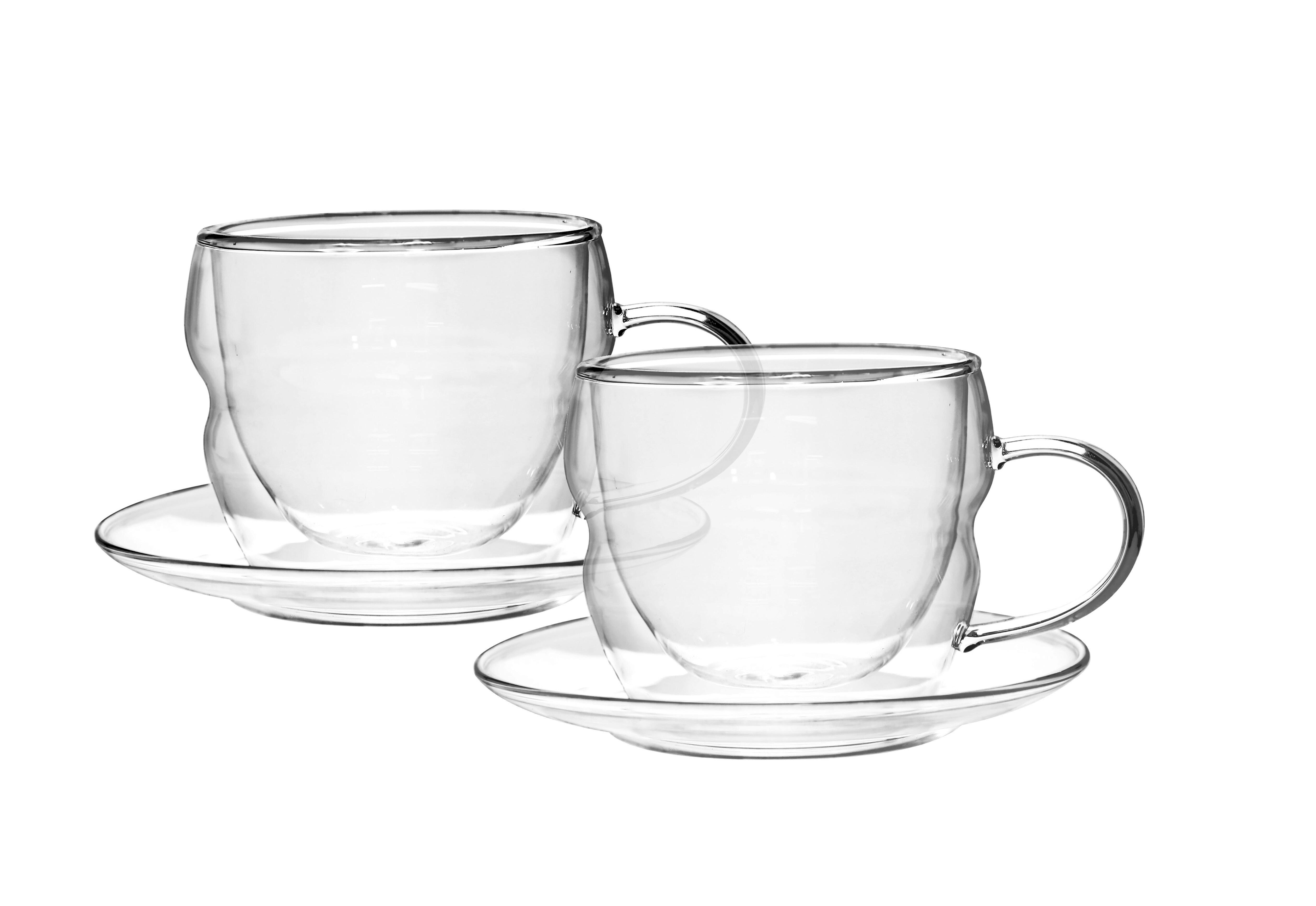 Kávéscsésze És Csészealj Coffee Fusion - átlátszó, Modern, Üveg (230ml) - Premium Living