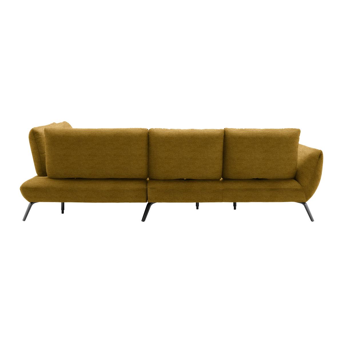 Wohnlandschaft Trendy Senfgelb - Senfgelb/Schwarz, MODERN, Holzwerkstoff/Textil (310/93/250cm) - Premium Living