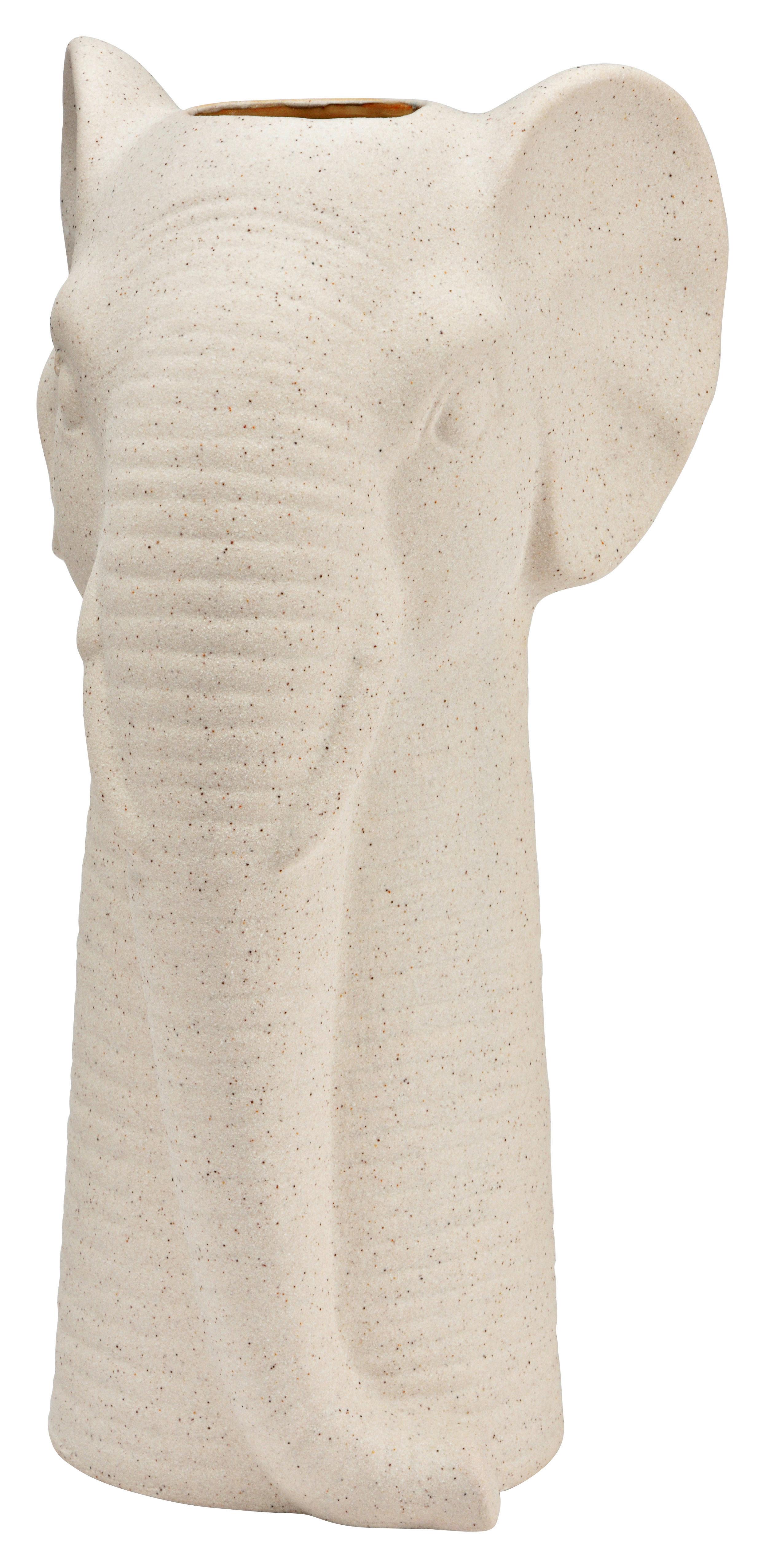 Vase Keramik Weiß - Weiß, Basics, Keramik (13/25/12cm)