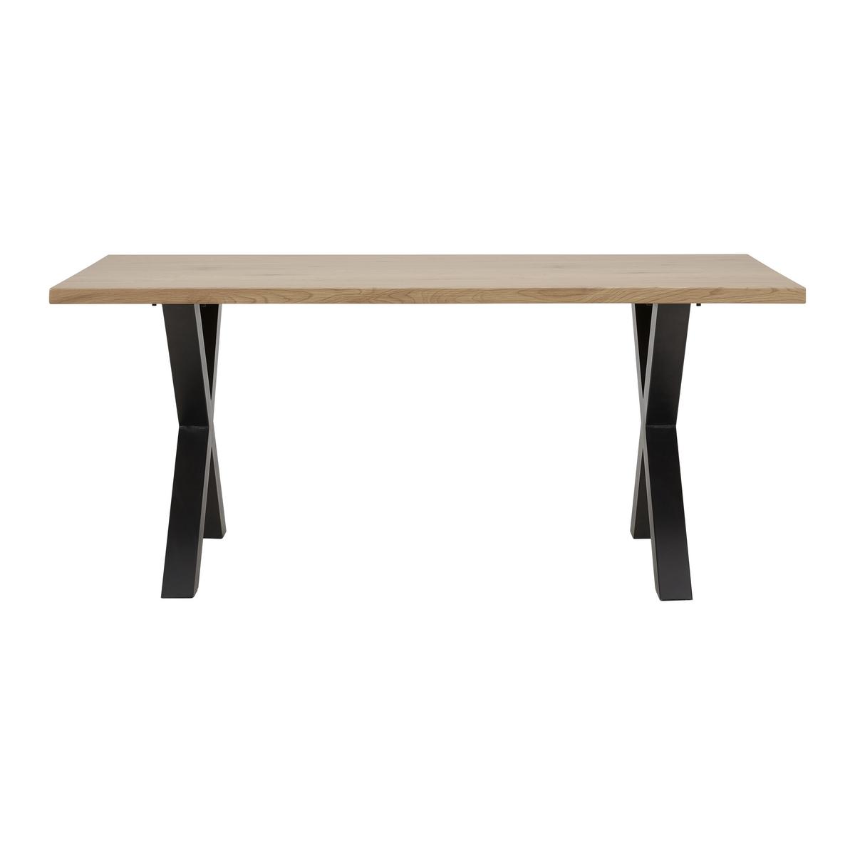Esstisch Giona in Esche - Eschefarben/Schwarz, Modern, Holzwerkstoff/Metall (180/76/90cm) - Bessagi Home