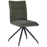 Stuhl Nova Grün - Schwarz/Grün, MODERN, Textil/Metall (47/88/63cm) - Premium Living