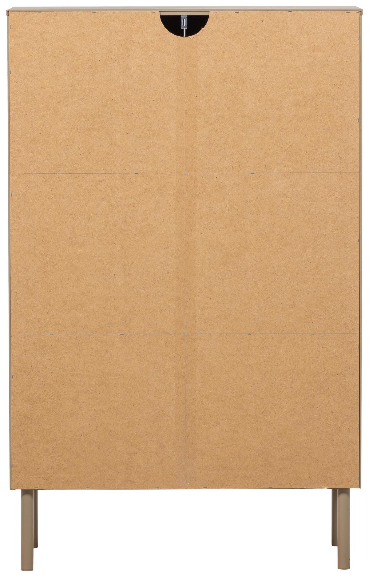 Schuhschrank Gunnar Schlammfarben B: 85 cm - Schlammfarben/Schwarz, Design, Holz/Metall (85/135/39cm) - Livetastic