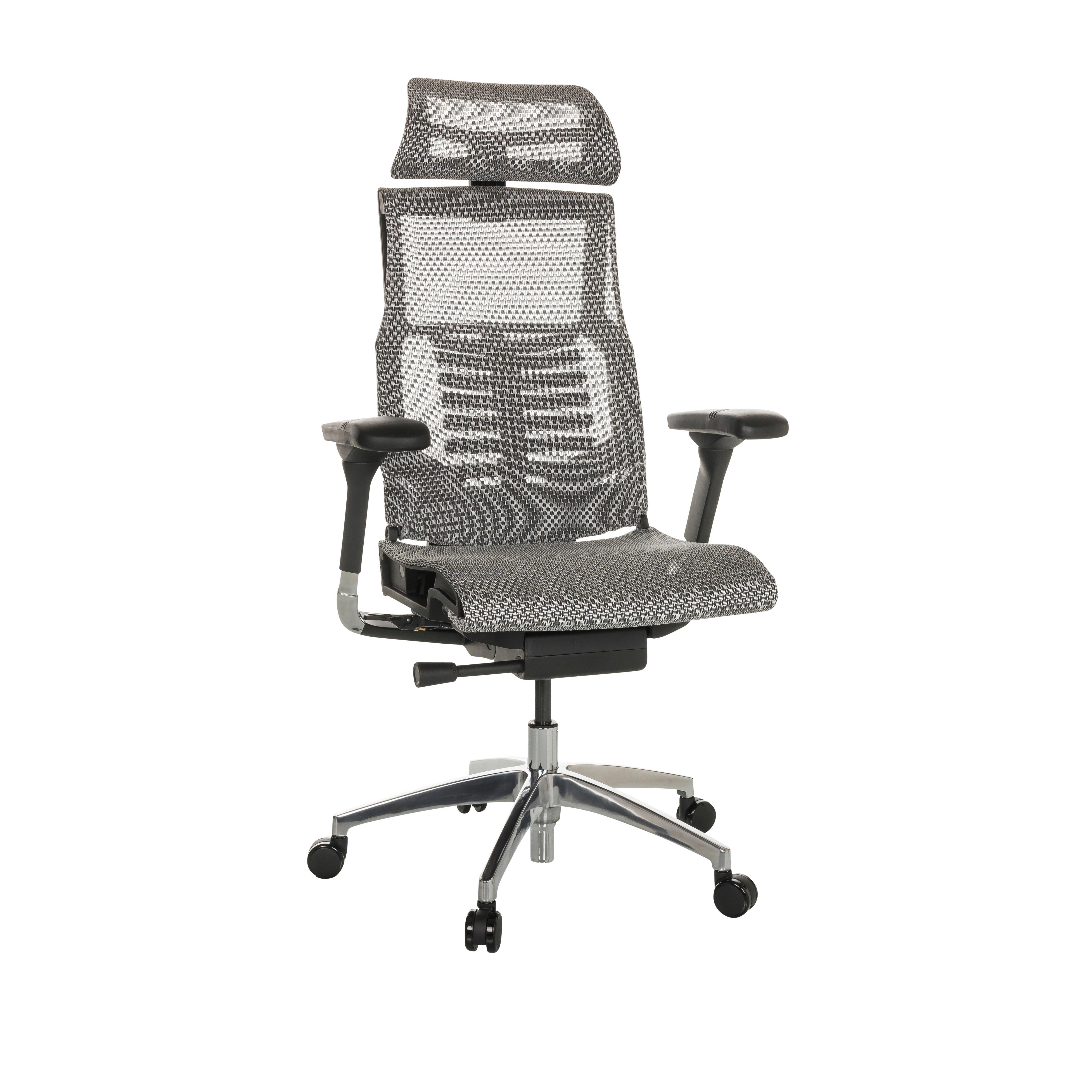 Pisarniški Stol Dynafit Ii, Svetlo Siva - srebrne barve/svetlo siva, Basics, kovina/umetna masa (67/119-135/60cm) - MID.YOU