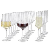 KOMPLET SZKŁA STOŁOWEGO 069531 - przejrzysty, Basics, szkło (57,3/26,9/32,9cm) - Leonardo