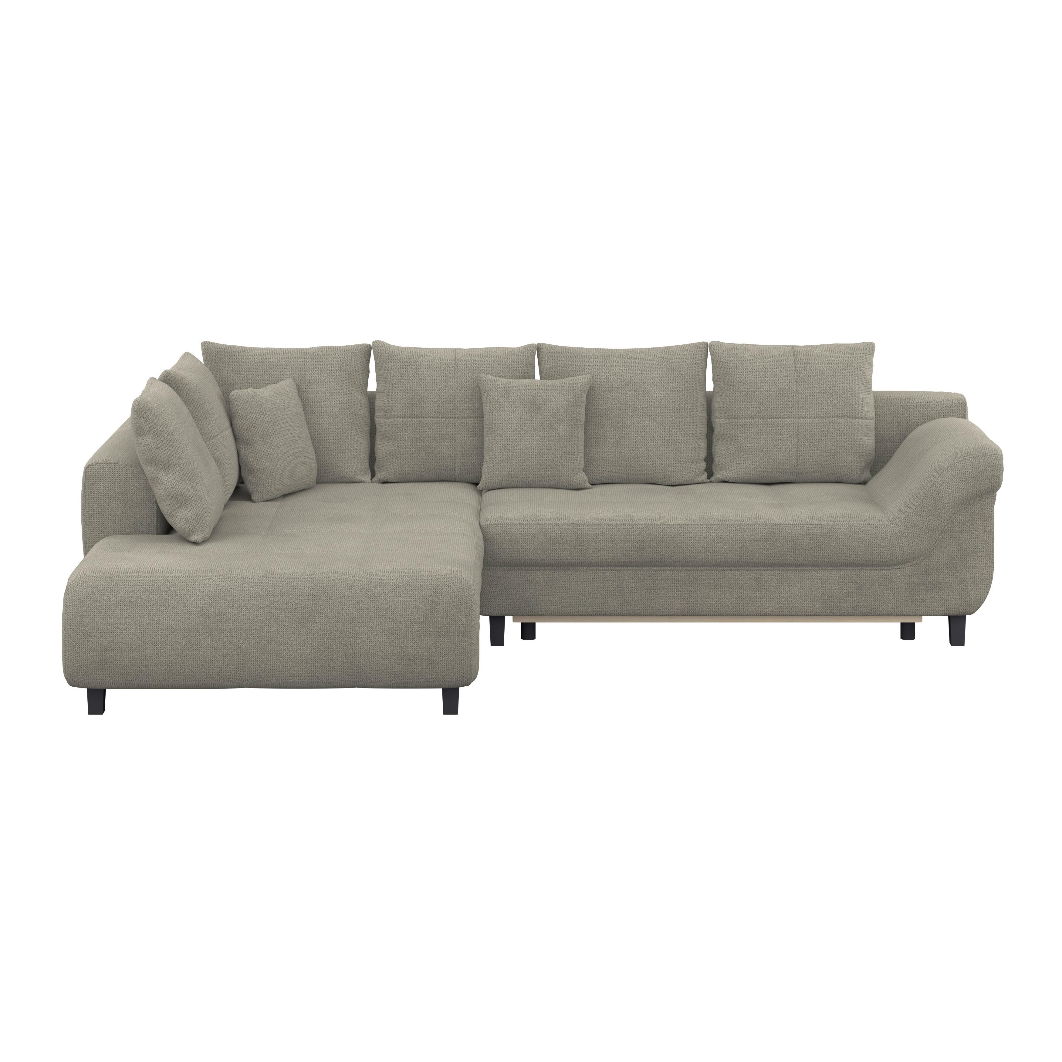 Kutna Garnitura Mendoza - boje pijeska/crna, Konvencionalno, tekstil (197/309cm) - Modern Living