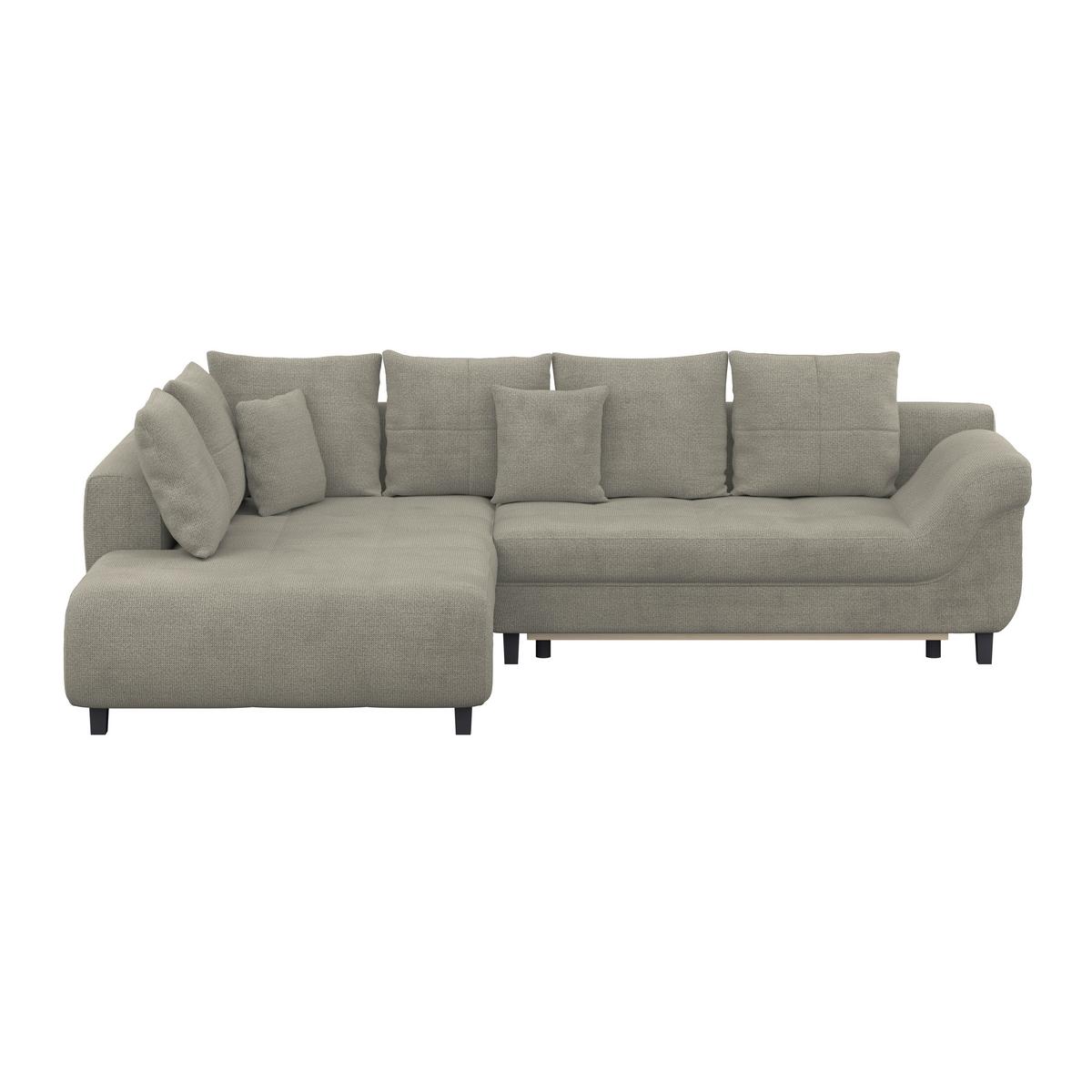 Kutna Garnitura Mendoza - boje pijeska/crna, Konvencionalno, tekstil (197/309cm) - Modern Living