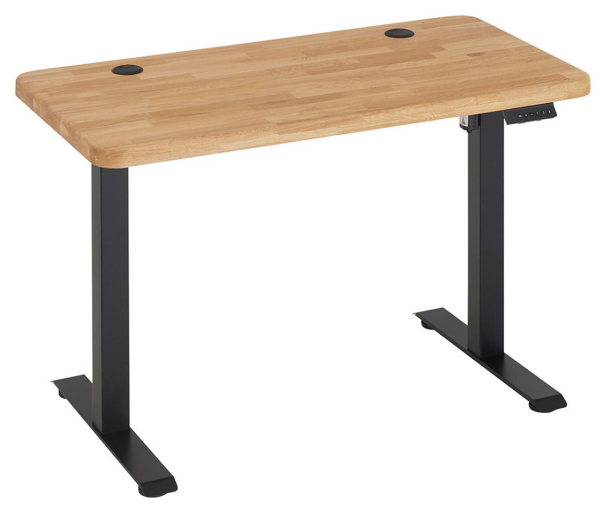 BIURKO RECIFE - kolor dębowy, Modern, metal/drewno (120/60/76-119cm) - Linea Natura