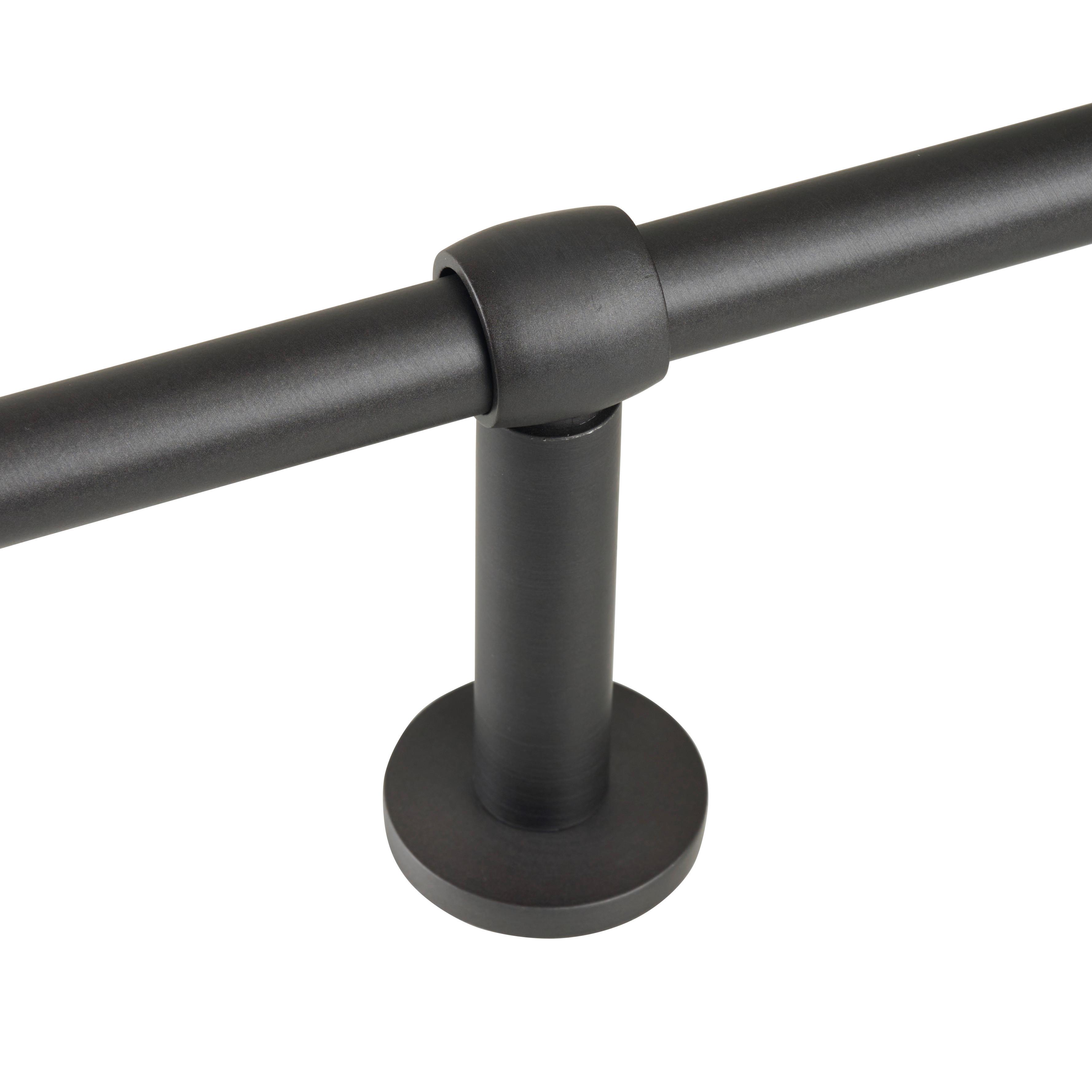 Rundstangengarnitur in Eisen-Brush - Modern, Metall (120-210cm) - Premium Living