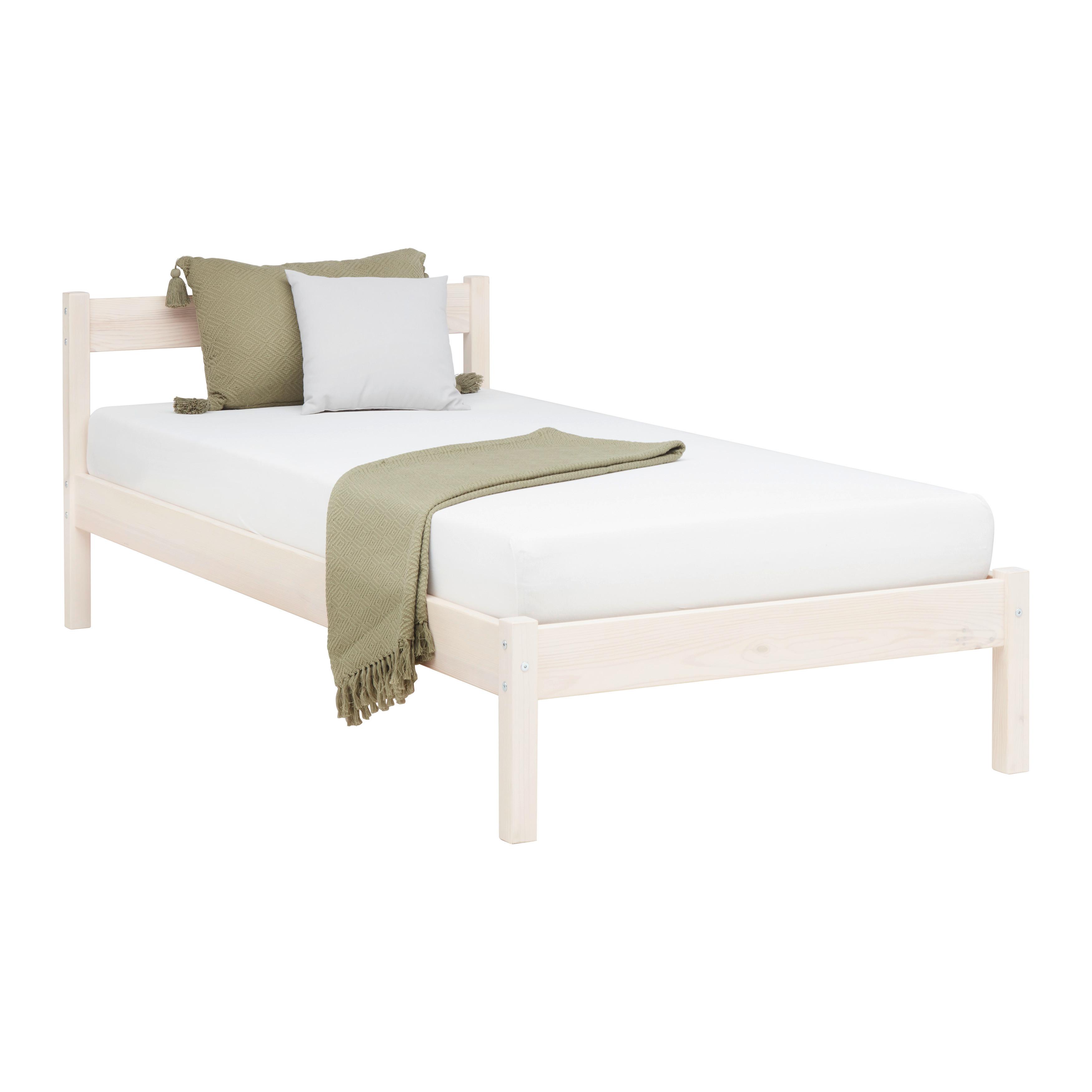 Bett Base 90 Weiß ca. 90x200cm - Weiß, KONVENTIONELL, Holz (90/200cm) - Based