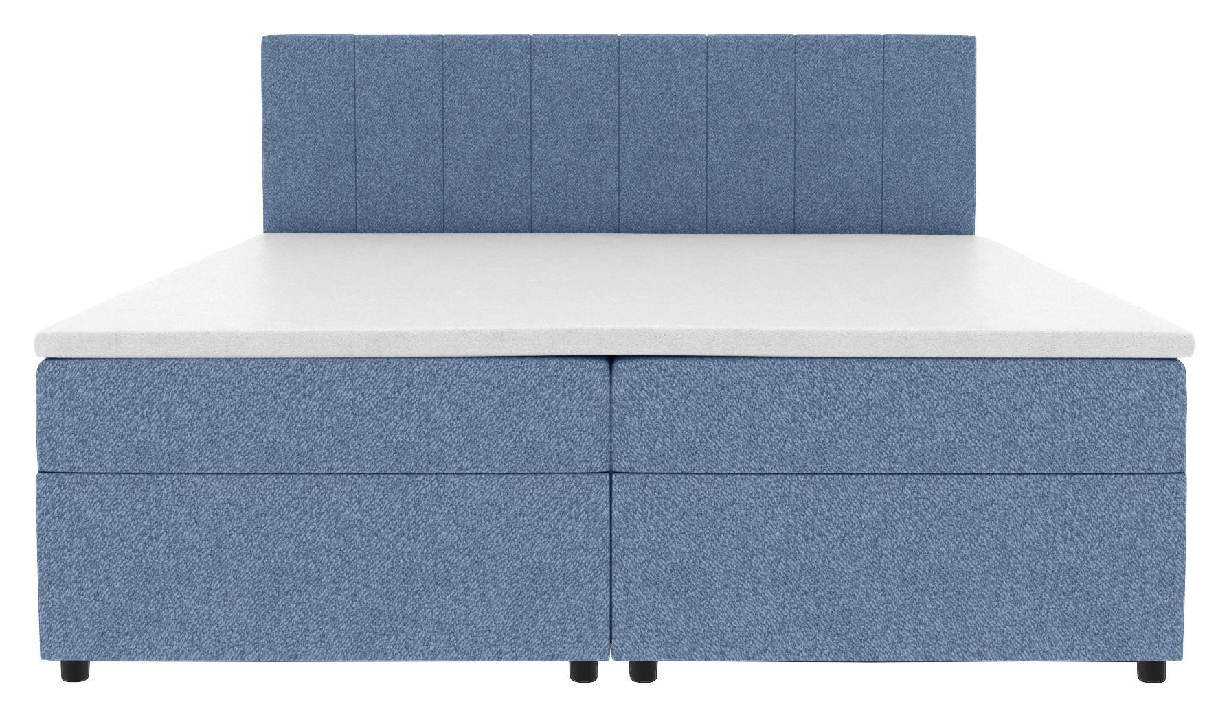 Boxbett Odin Blau ca. 160x200cm - Blau/Schwarz, KONVENTIONELL, Kunststoff/Textil (160/200cm) - Based