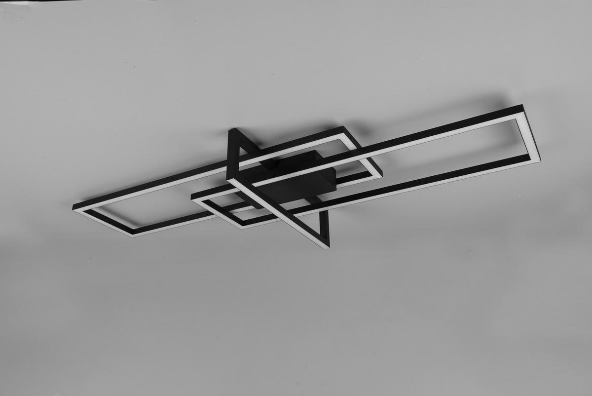 LED-Deckenleuchte Salinas in Schwarz max. 34 Watt - Schwarz, Design, Metall (100/11,5/40cm) - Trio Leuchten