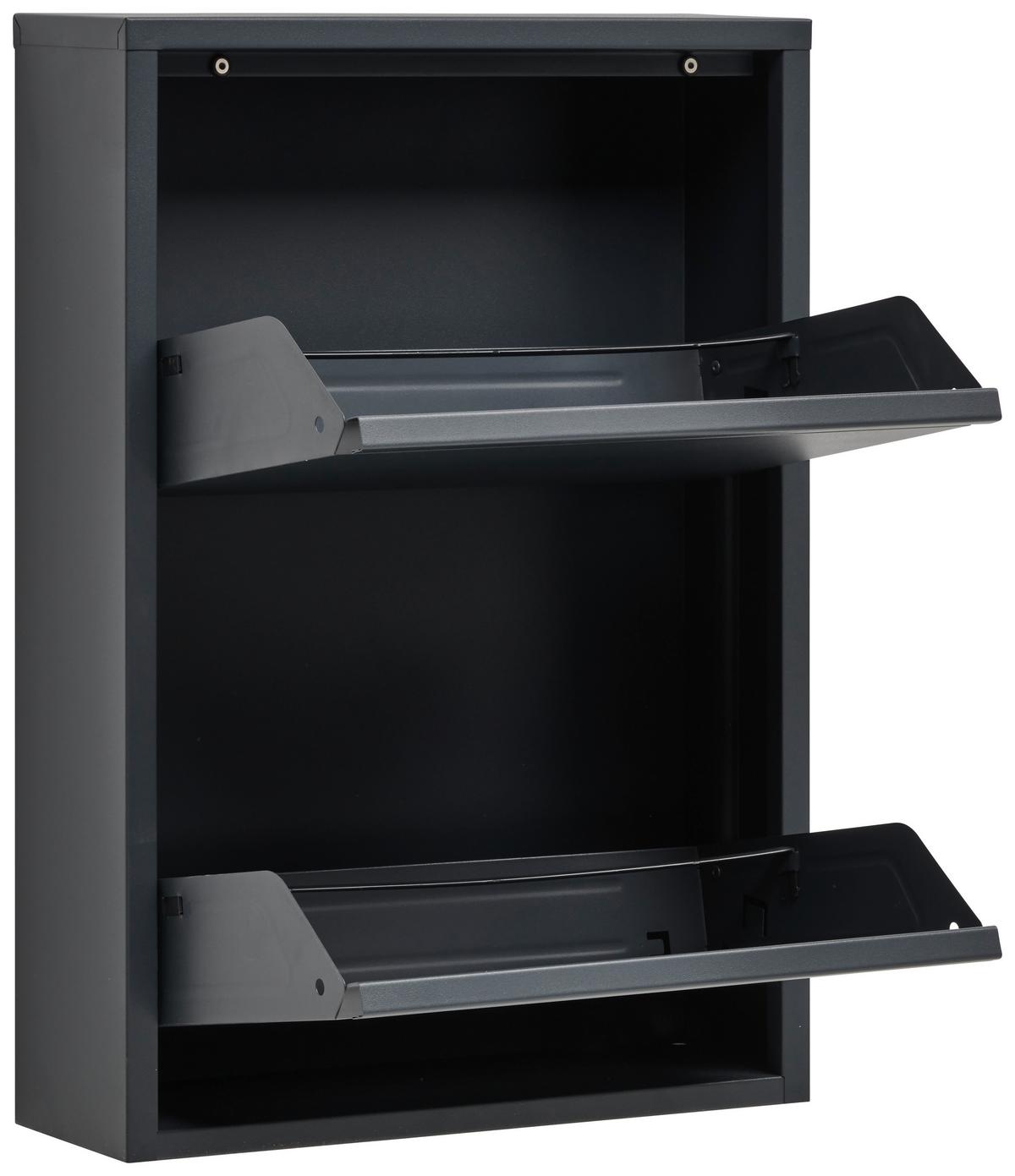 SZAFKA UCHYLNA NA BUTY FLY - antracytowy, Basics, metal (50/70,5/15cm) - Carryhome