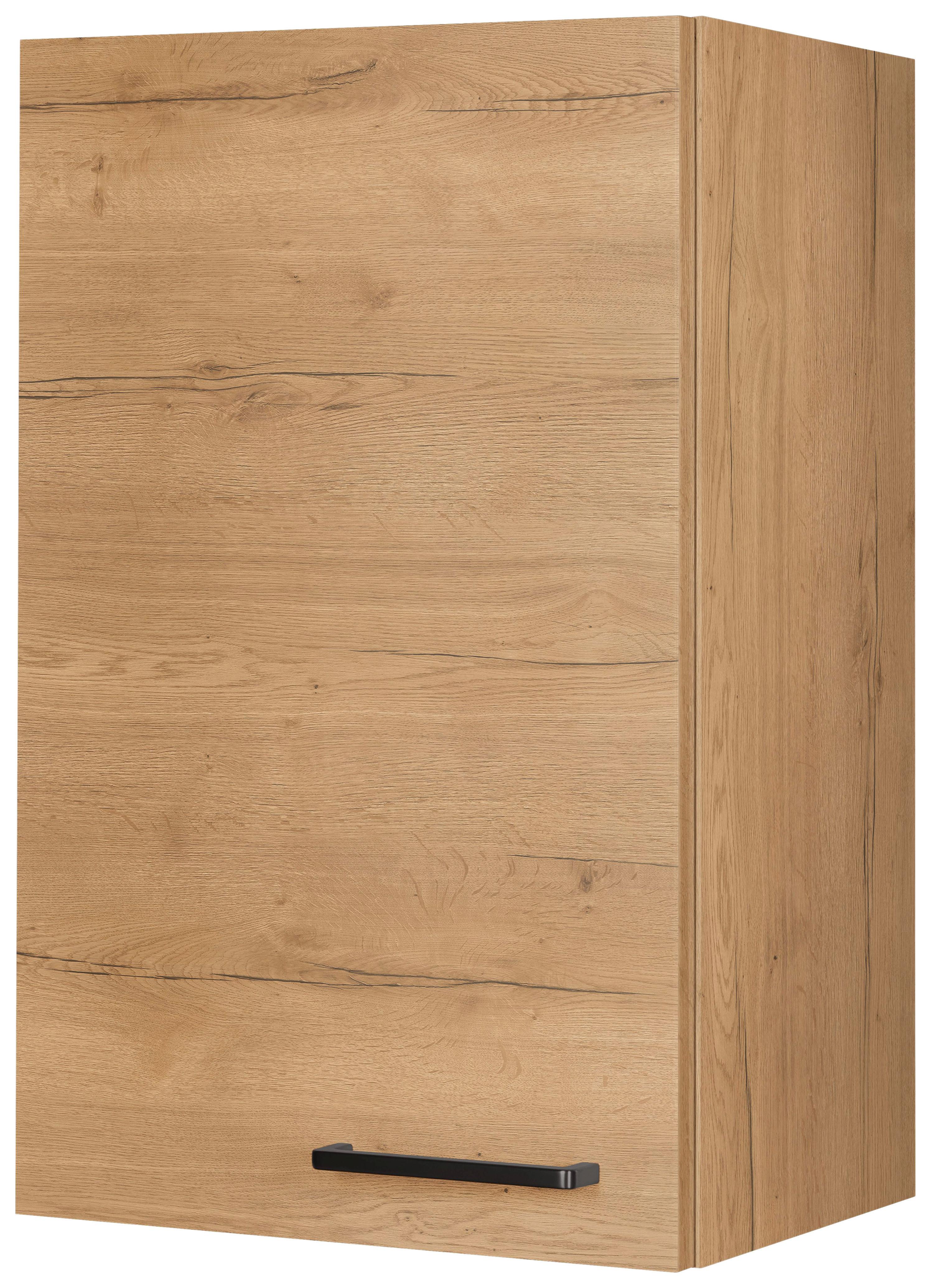 Küchenoberschrank Structura Eiche - Eichefarben/Schwarz, MODERN, Holzwerkstoff/Metall (45/72/35cm) - Nobilia