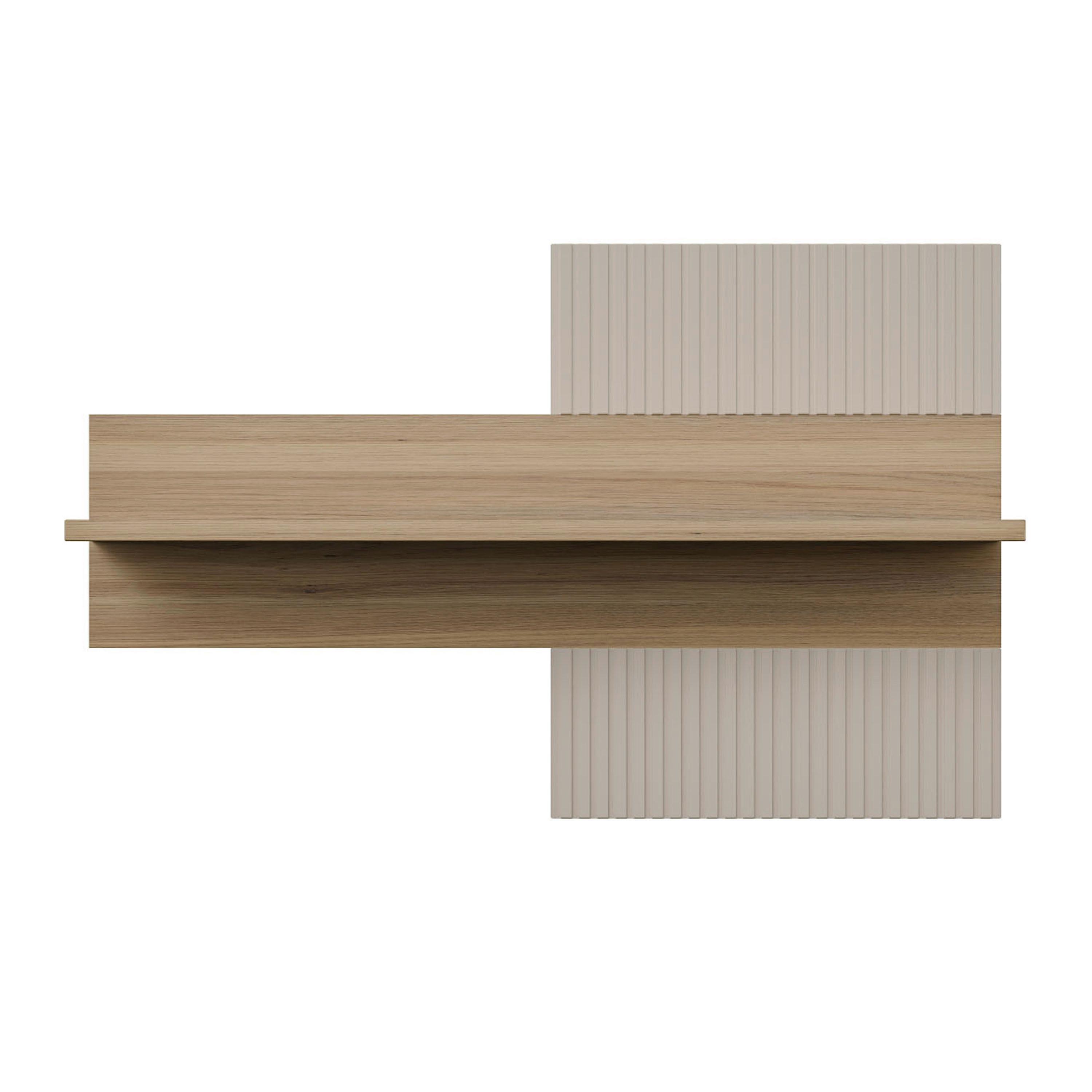 Zidna Polica Seravel - boje hrasta/boje pijeska, Natur, drvni materijal (100/63,4/21,9cm) - Modern Living