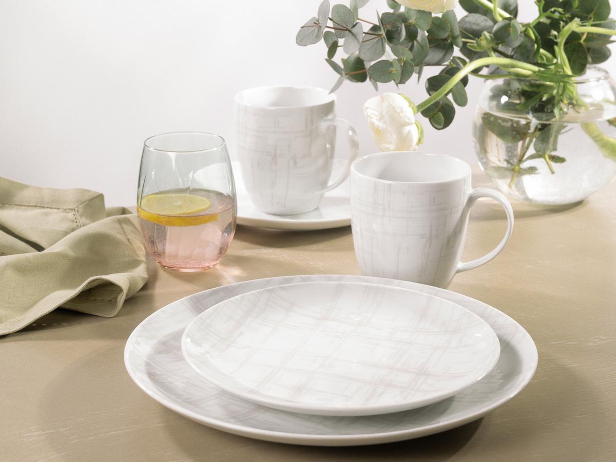 Kombinirani Servis Home Shabby Chic, 16-Delni - bela/večbarvno, Basics, keramika - Creatable