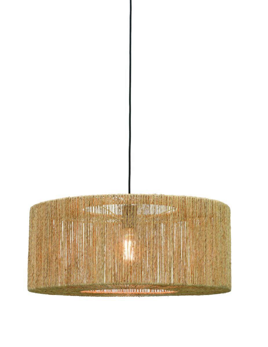 Függőlámpa Iguazu/h/6025/n - fekete/világosbarna, Natur, műanyag/természetes anyagok (60/27cm) - Good & Mojo