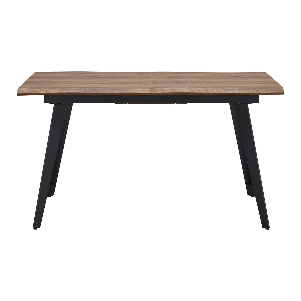Étkezőasztal Jan - fekete/diószínű, Modern, faalapú anyag/fém (140-180/80/76cm) - Bessagi Home