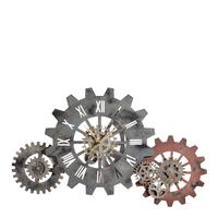 ZEGAR ŚCIENNY CB151244 - brązowy, Basics, metal/drewno (107/63cm) - Ambia Home