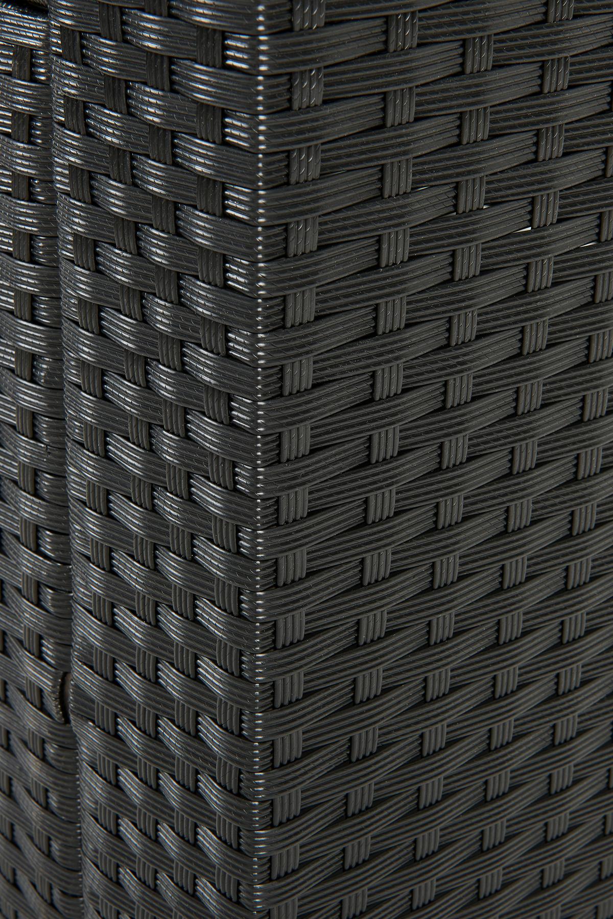 KOMPLET MEBLI TARASOWYCH BERGEN - ciemnoszary/czarny, Modern, tworzywo sztuczne/metal - Ambia Garden