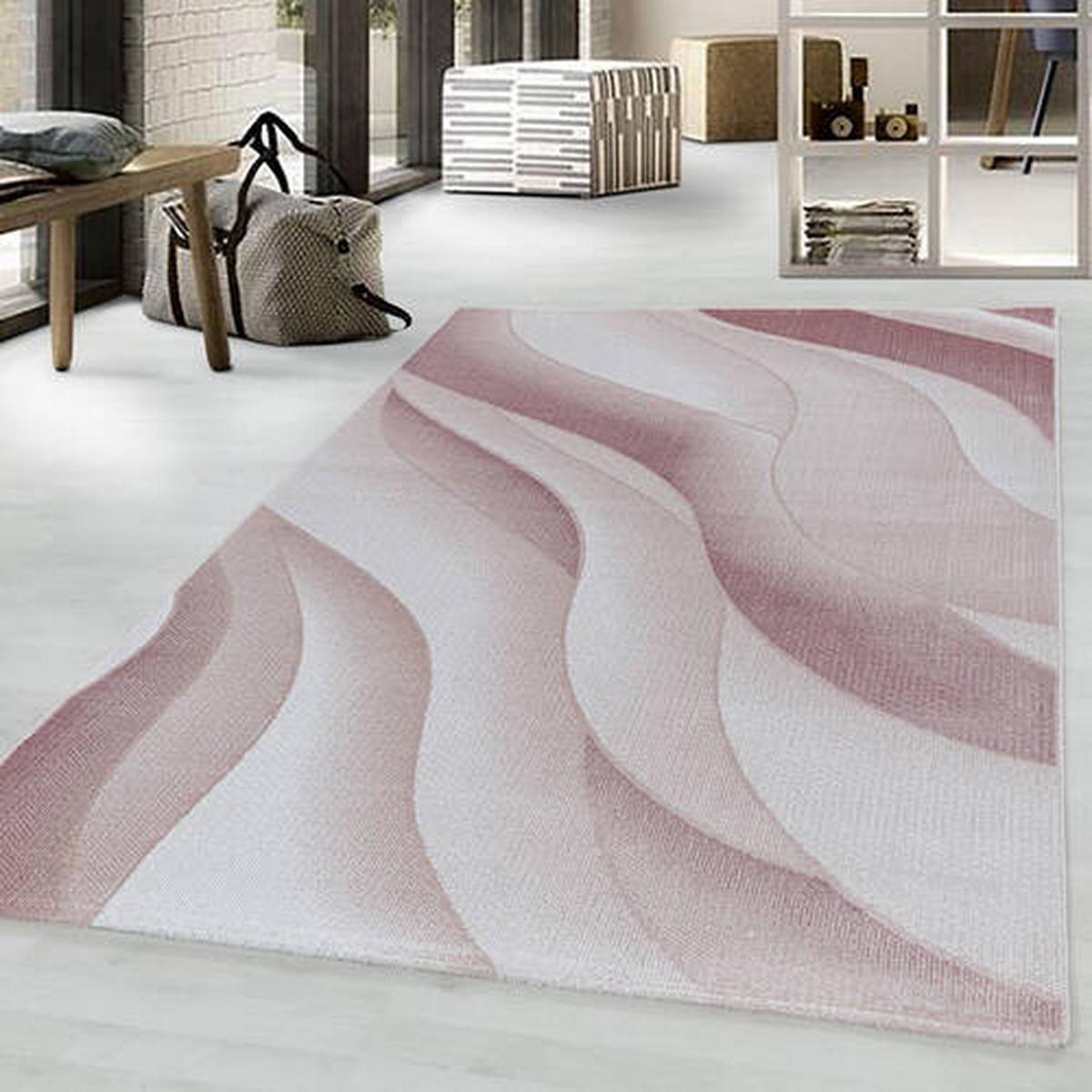 Webteppich Costa Pink ca. 80x150cm - Pink, Design, Textil (80/150cm)