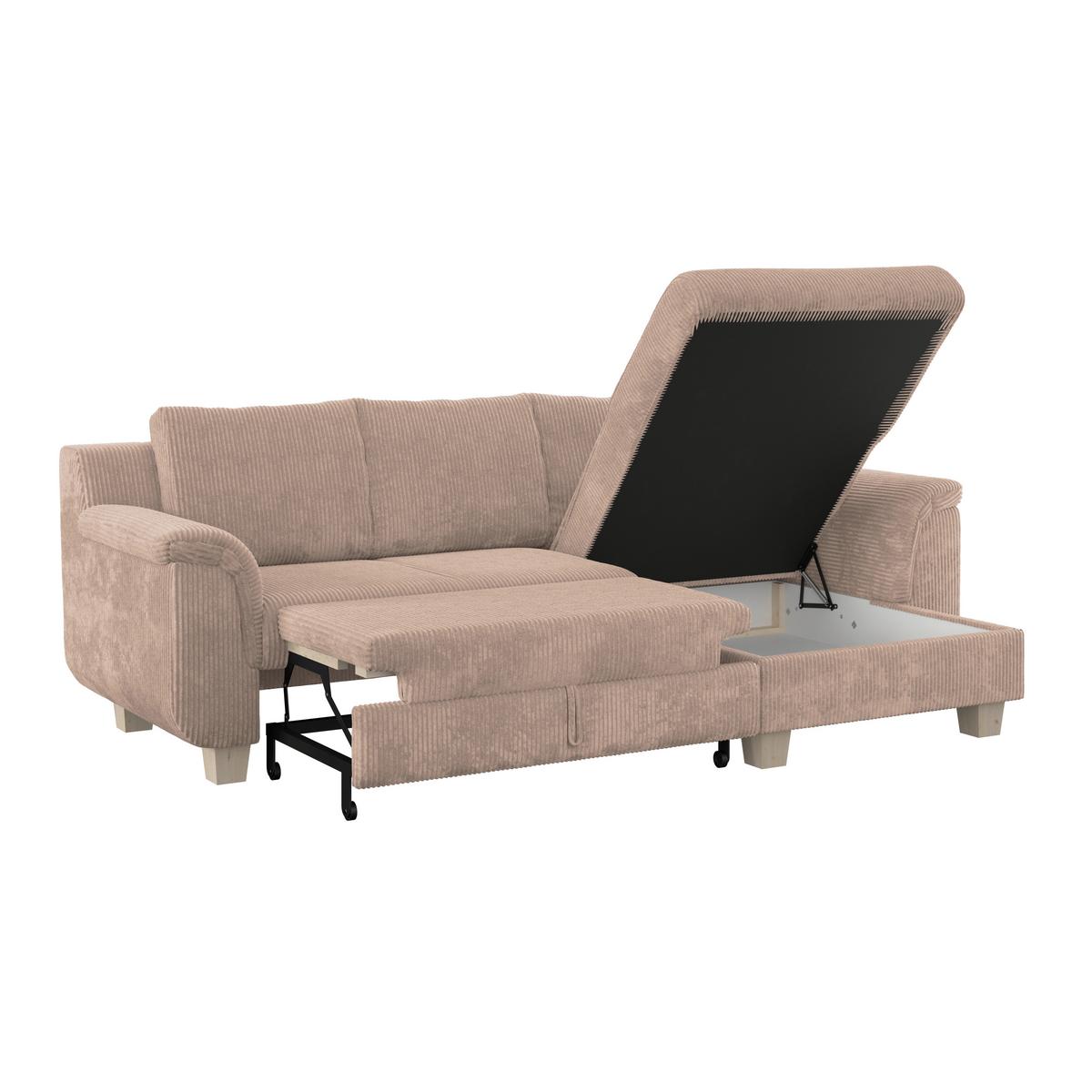 Colţar ALEX - bej, Modern, textil (246/88cm) - Modern Living