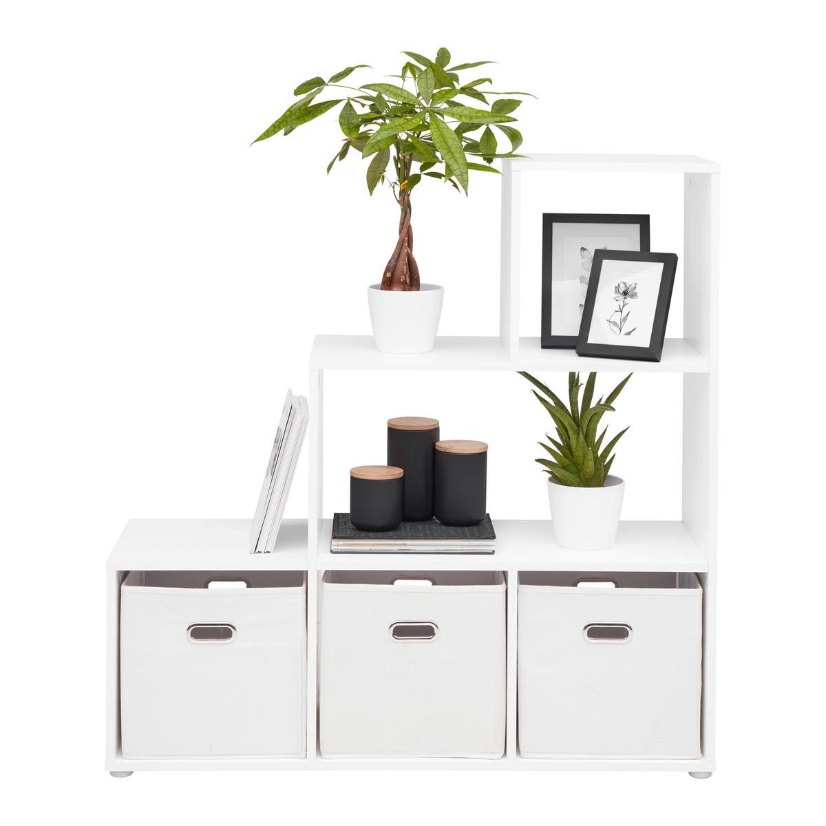 Regal Cassa 1 Weiss - Weiss, Konventionell, Holzwerkstoff (112/113/35cm) - Mömax