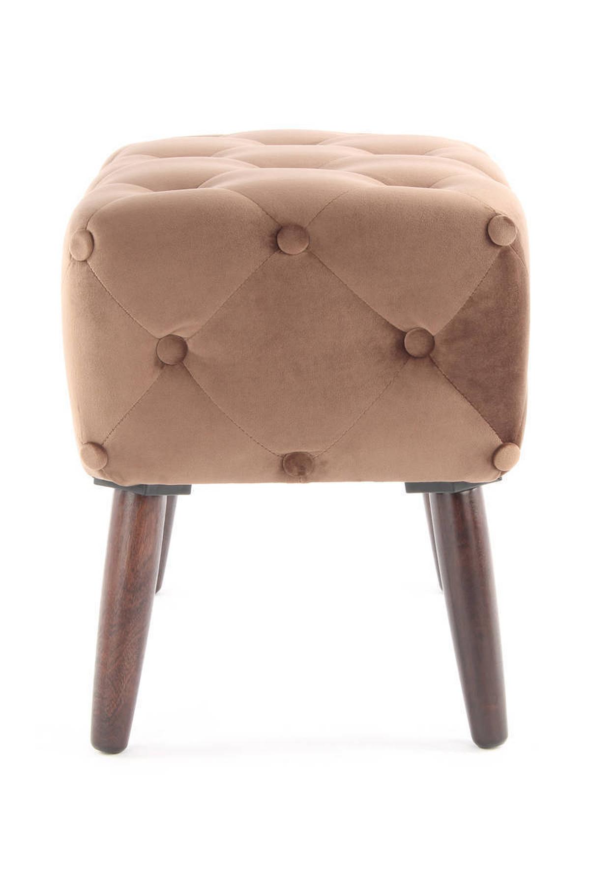 Hocker Piano ca. 40x48 cm Braun Samt - Braun, Basics, Holzwerkstoff/Textil (40/48/60cm) - Kayoom
