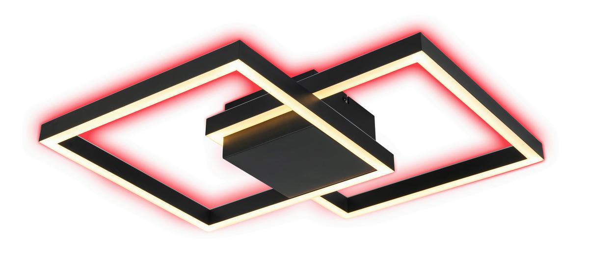 LAMPA SUFITOWA LED JAYDEN - czarny, Modern, tworzywo sztuczne/metal (74/51/9cm) - Bessagi Home