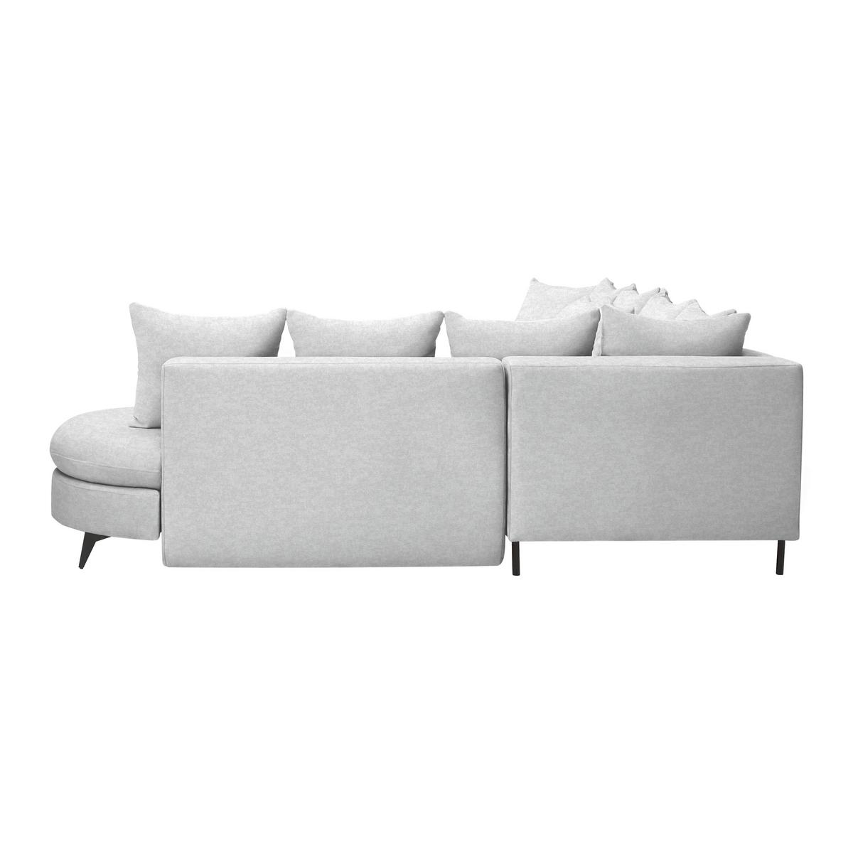 Ecksofa Axel Silberfarben - Silberfarben/Schwarz, MODERN, Textil/Metall (291/87/250cm) - Mömax
