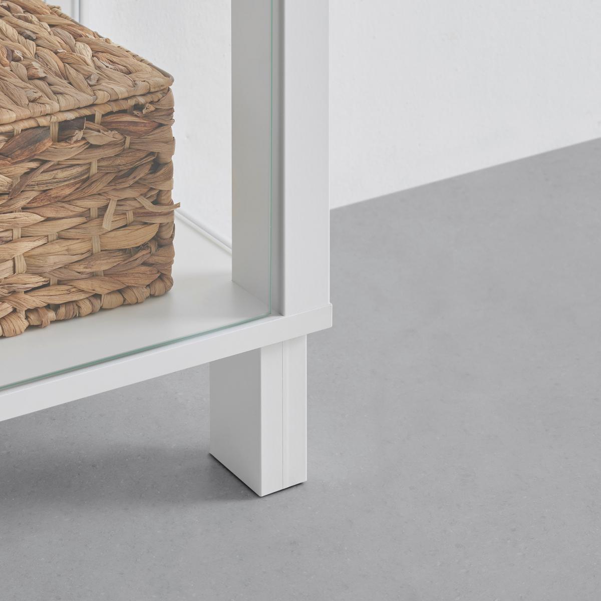 Vitrina Albi -Exklusiv- - bela, Moderno, kovina/steklo (62/189/33cm) - Mömax