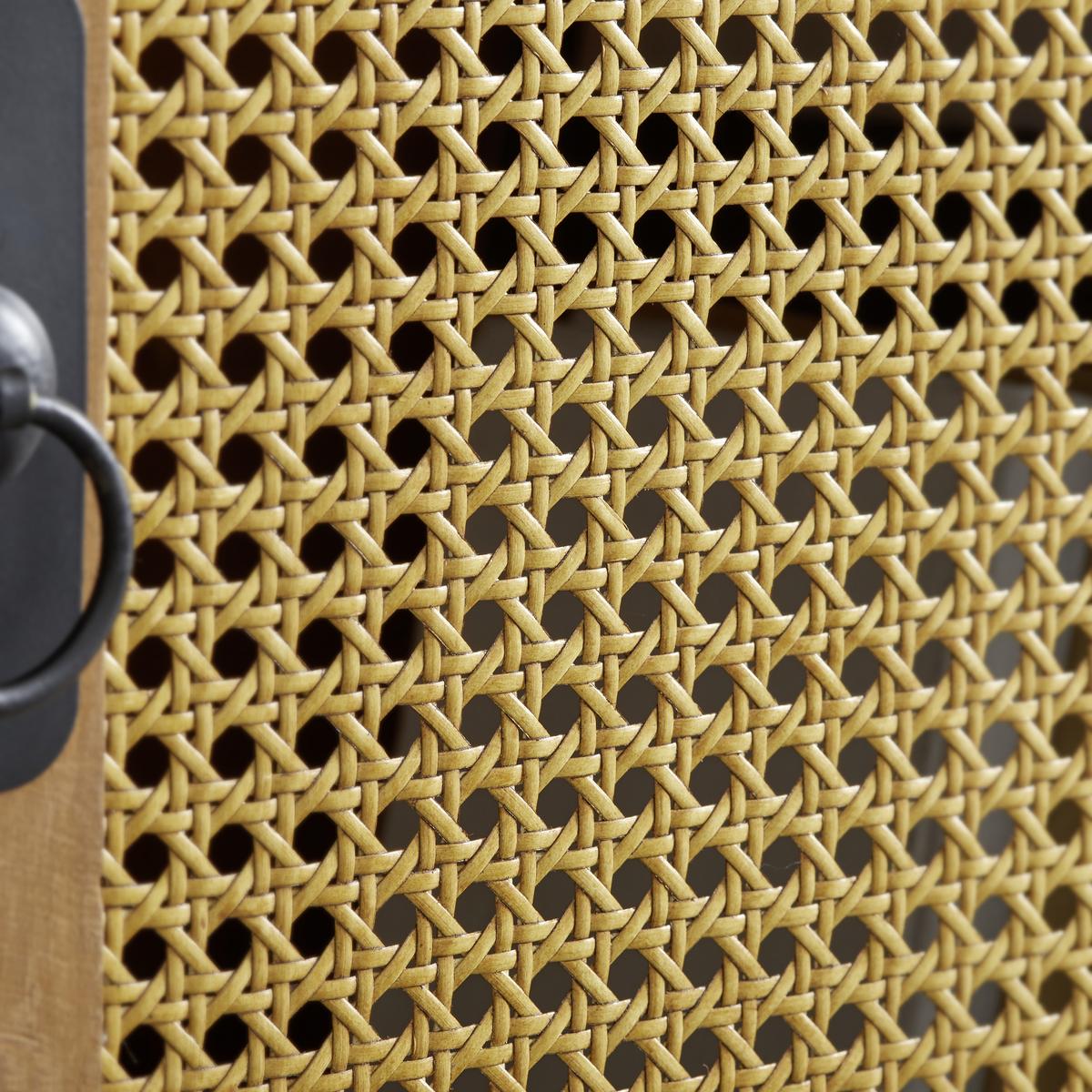 Kredenca Travis, Les Jelke, Črna, Steklo - črna/naravne barve, Moderno, kovina/steklo (90/175/40cm) - Bessagi Home