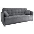 Sofa mit Schlaffunktion in Anthrazit 'Aron' - Anthrazit/Silberfarben, MODERN, Holzwerkstoff/Kunststoff (216/95/95cm) - Livetastic Sofa mit Schlaffunktion in Anthrazit 'Aron' - Anthrazit/Silberfarben, MODERN, Holzwerkstoff/Kunststoff (216/95/95cm) - Livetastic