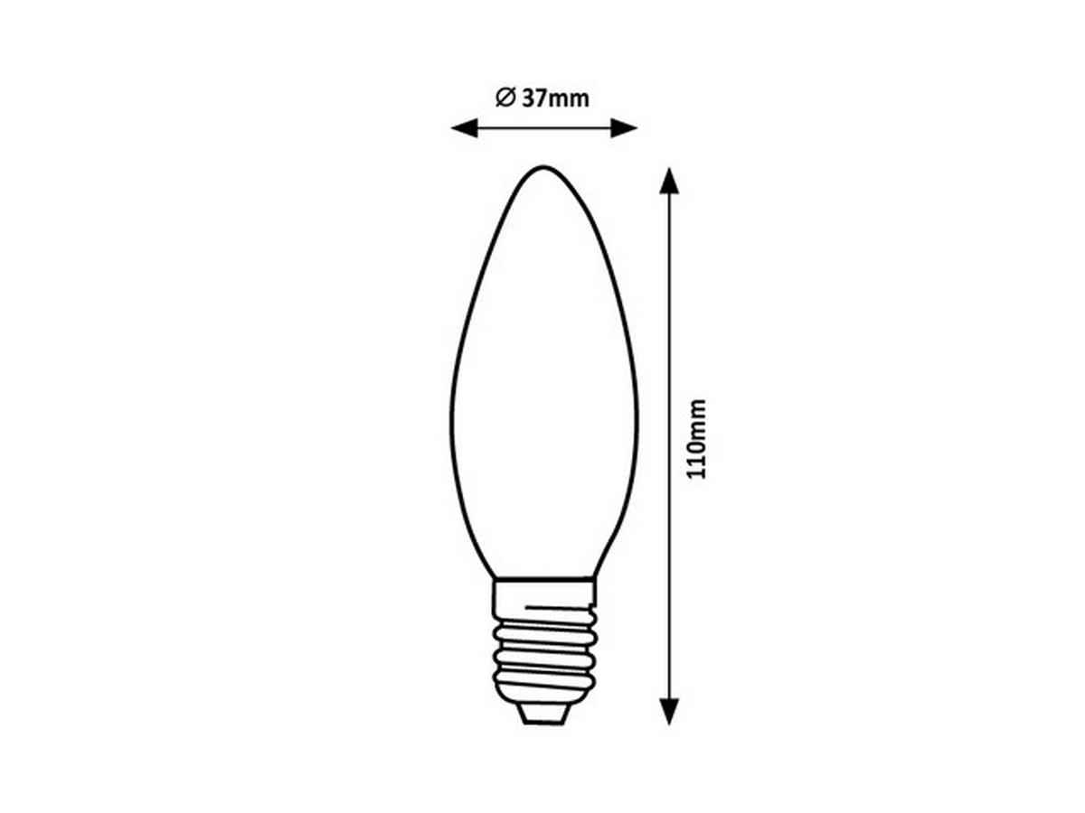 LED Fényforrás 5w E14 - Basics, műanyag/fém (3.7/11/3.7cm) - Rabalux